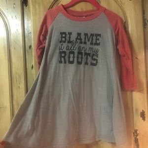Blame It All on my Roots Raglan Dress